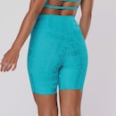 Bermuda Feminina Orbis Fitness Meia Coxa Jacquard Poliamida Cós Alto - Foto 4