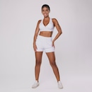 Short Feminino Orbis Fitness Bolso Fitness Jacquard Poliamida Cintura Alta - Foto 3