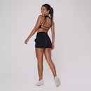 Short Feminino Orbis Fitness Bolso Fitness Jacquard Poliamida Cintura Alta - Foto 5