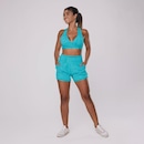 Short Feminino Orbis Fitness Bolso Fitness Jacquard Poliamida Cintura Alta - Foto 2