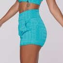 Short Feminino Orbis Fitness Bolso Fitness Jacquard Poliamida Cintura Alta - Foto 4