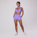 Short Feminino Orbis Fitness Bolso Fitness Jacquard Poliamida Cintura Alta - Foto 2