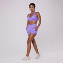 Short Feminino Orbis Fitness Bolso Fitness Jacquard Poliamida Cintura Alta - Foto 3