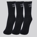 Kit Meia Umbro 3 Pares Cano Alto Adulto - Foto 1