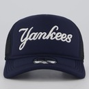 Boné Aba Curva New Era MLB New York Yankees Trucker 940 Unissex - Foto 2
