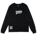 Camiseta Masculina New Era Manga Longa NFL Las Vegas Raiders Style - Foto 1