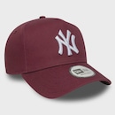 Boné Aba Curva New Era 9Forty E-Frame NY Yankees Vinho - Masculino - Foto 3