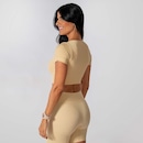 Conjunto Fitness Calça E Cropped Canelado Alma Genius Femino - Foto 4