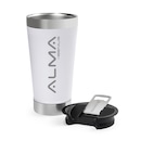 Copo Térmico Aço Inox Com Tampa E Abridor 500Ml Alma Genius - Foto 3