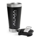 Copo Térmico Inox Com Tampa Abridor 500Ml Alma Genius - Foto 3