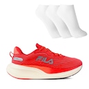 Tênis Fila Racer Speedzone Feminino + 3 Pares de Meias - Foto 1