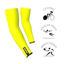 Manguito ciclismo verão ERT Amarelo Flúor proteção UV 50 - Foto 2