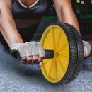 Kit Roda Dupla de Exercício Abdominal e Par de Luvas Gel Treino DK - Foto 2