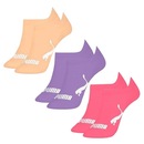 Meia Cano Curto Puma Invisível Infantil - 3 pares - Foto 1