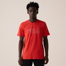 Camiseta Fila Regular Letter Outline Masculina - Foto 1