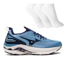 Tênis Masculino Mizuno Wave Zest 2 + 3 Pares de Meias - Foto 1
