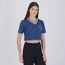 Camiseta Cropped Cruzeiro Clube FutFanatics Feminina - Foto 2