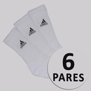 Meia Cano Alto adidas Unissex - 6 pares - Foto 1