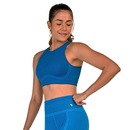 Top Sem Costura Alto Giro Canelado Feminino - Foto 2