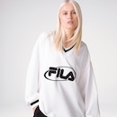 Casaco Fila Heritage Oversized V-Neck Pullover Feminino - Foto 4
