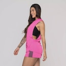 Camiseta Fitness Feminina Cavada Capuz Poliamida - Foto 6