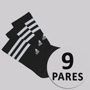 Meia Cano Alto adidas 3S - 9 Pares - Foto 1