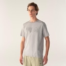 Camiseta Fila Regular Letter Outline Masculina - Foto 1