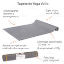 Kit Yoga Vollo Tapete Antiderrapante Treino + Bloco Tijolo Pilates - Foto 2