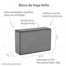 Kit Yoga Vollo Tapete Antiderrapante Treino + Bloco Tijolo Pilates - Foto 3
