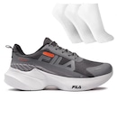 Tênis Masculino Fila Progress Lite + 3 Pares de Meias - Foto 1