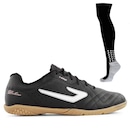 Chuteira Futsal Masculina Topper Boleiro V + Meião Penalty Matis 788 - Foto 1