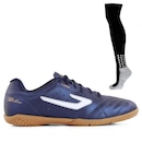 Chuteira Futsal Masculina Topper Boleiro V + Meião Penalty Matis 788 - Foto 1