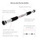 Kit Crossfit Vollo Barra Fixa Porta Ajustável + Roda Dupla - Foto 8