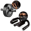 Kit Crossfit Vollo Suporte Flexão + Roda Treino Abdominal - Foto 1