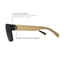 Óculos de Sol Unissex HB Would 2.0 Matte Black Wood - Foto 3