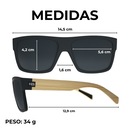 Óculos de Sol Unissex HB Would 2.0 Matte Black Wood - Foto 6