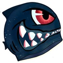 Touca de Natação Gold Sports Kids Bad Shark de Silicone - Foto 2