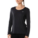 Camiseta Mizuno Nirvana Manga Longa Preto - Feminino - Foto 1
