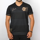 Camisa Do Flamengo Retrô Volta Zico Gold Braziline Masculino - Foto 2