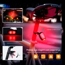 Lanterna traseira de Bike Gold Sports Led Vison a Energia Solar - Foto 7