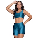 Conjunto Top e Short New Zig 3D Vekyo Bojo Compressão Moda Fitness - Foto 2