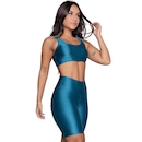 Conjunto Top e Bermuda New Zig 3D Vekyo Bojo Compressão Moda Fitness - Foto 2