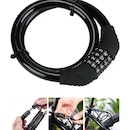 Cadeado de Segurança TJK Para Bicicleta Bike Moto com Senha de Dígitos 8mm Aço Reforçado 65cm - Foto 4