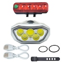 Kit Lanterna Sinalizador DK Dianteiro e Traseiro Iluminação Noturna para Bike Recarregável USB - Foto 2