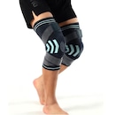 Joelheira Compressão TJK Estabilizador Esportivo Silicone Gel com Faixa Ajustável com Suporte - Foto 2