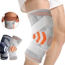 Joelheira Compressão TJK Estabilizador Esportivo Silicone Gel com Faixa Ajustável com Suporte - Foto 3