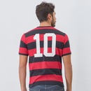 Camiseta Braziline Flamengo Tri Campeão Zico Masculina - Foto 2