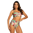 Biquíni Top Faixa Estampado Vekyo Hot Pants Roupa Para Piscina Moda Praia Feminina - Foto 1