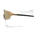 Óculos de sol esportivo HB Edge R performance Gold espelhado - Foto 3