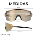 Óculos de sol esportivo HB Edge R performance Gold espelhado - Foto 5